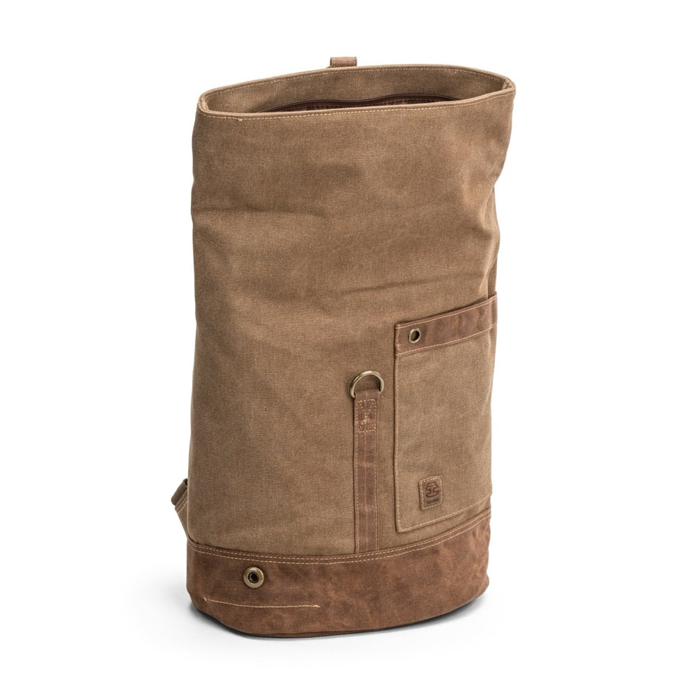 Ted Cole Ryggsekk i canvas - camel