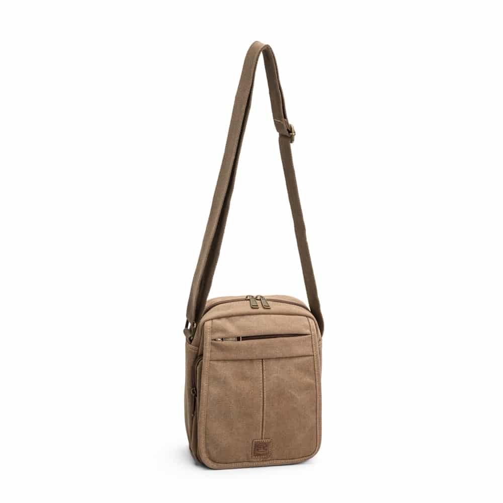 Ted Cole Crossover-veske i canvas - camel