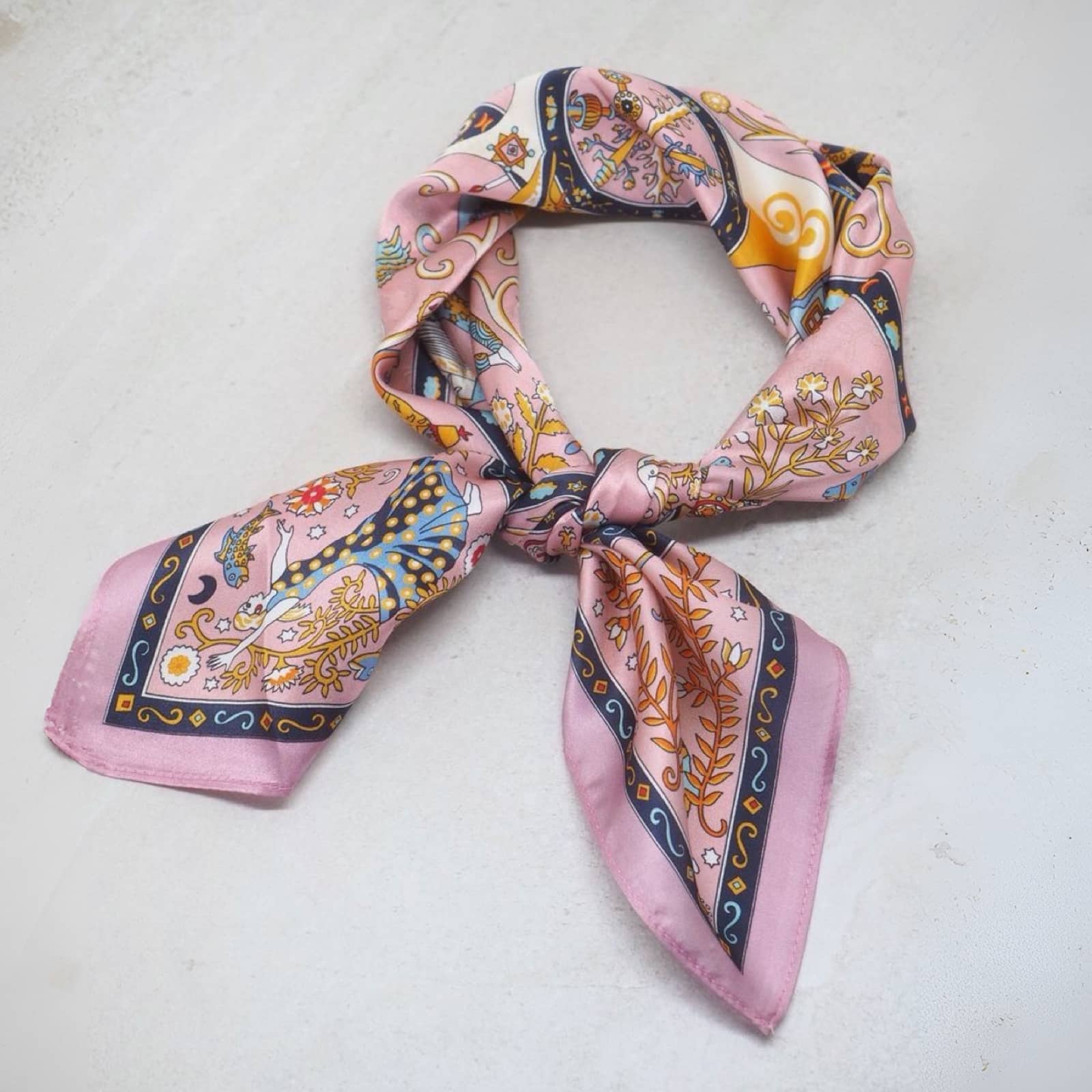 Silkeskjerf 70x70, rosa