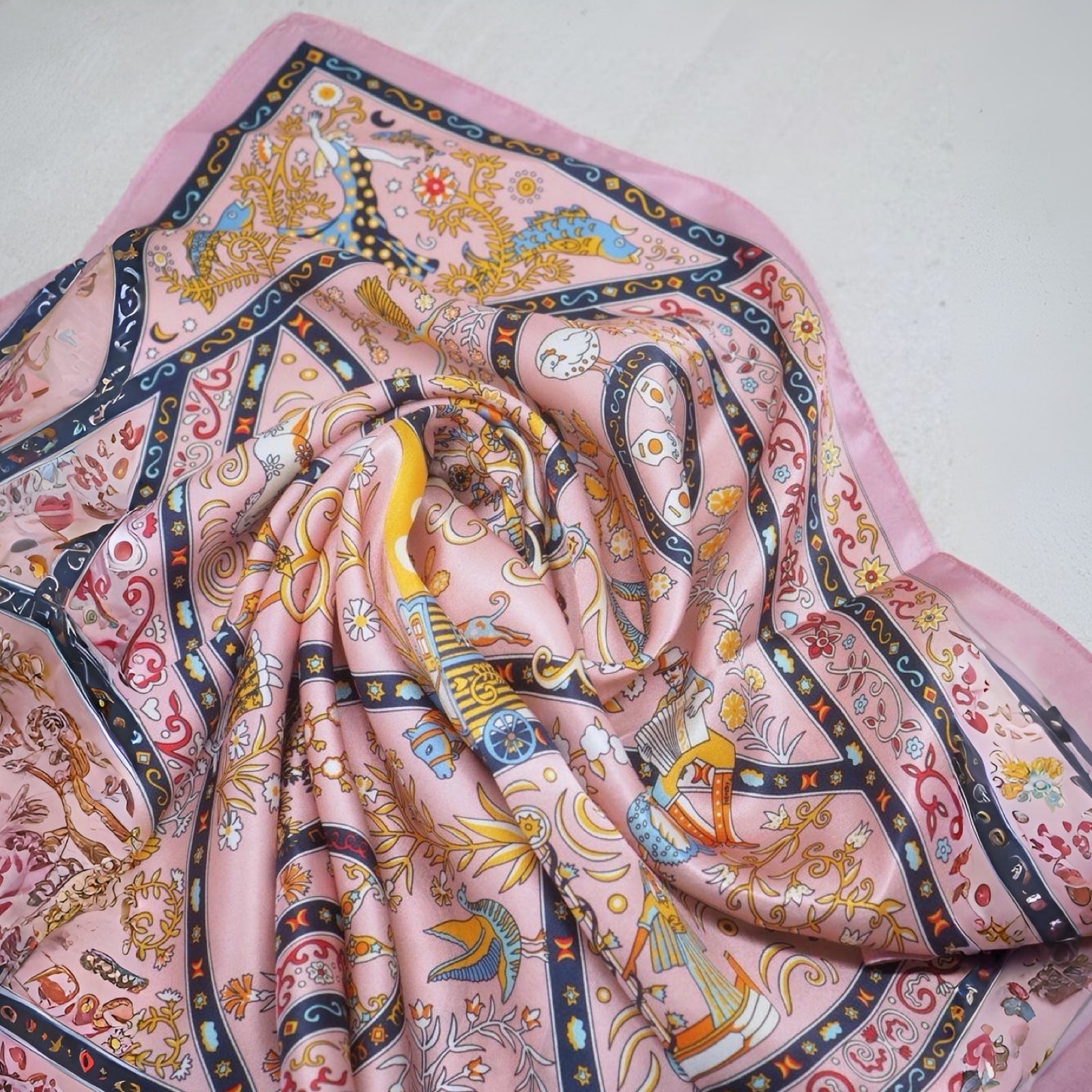 Silkeskjerf 70x70, rosa