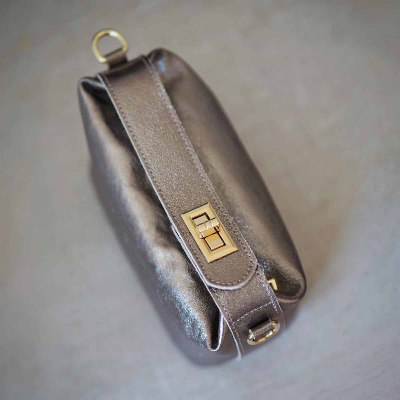 Enza Boxy Mini Bag, bronze