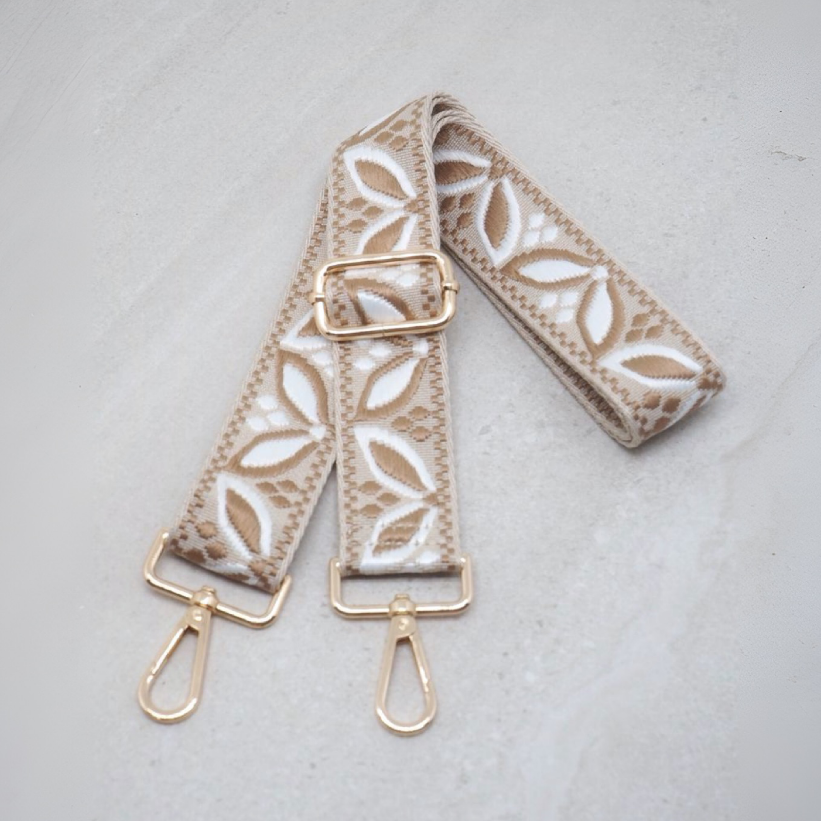 Veskestropp smal, beige