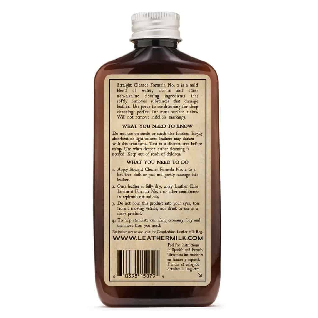 Chamberlain´s LeatherMilk Straight Cleaner No2 - sett bakfra