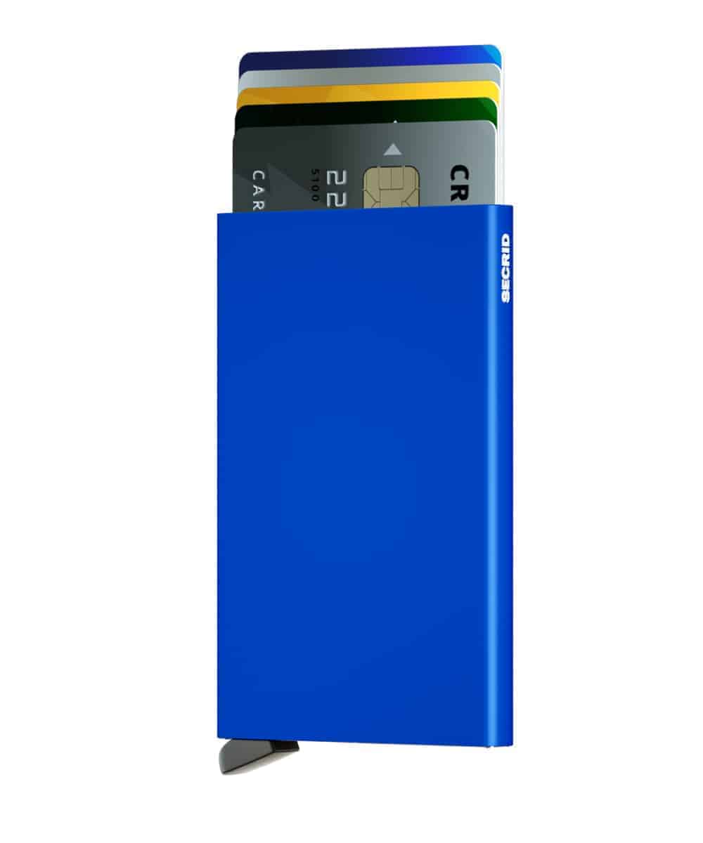 Secrid Cardprotector - blue forside med kort