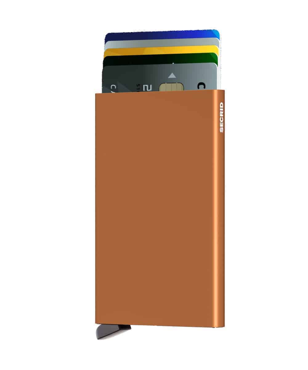 Secrid Cardprotector rust forside med kort