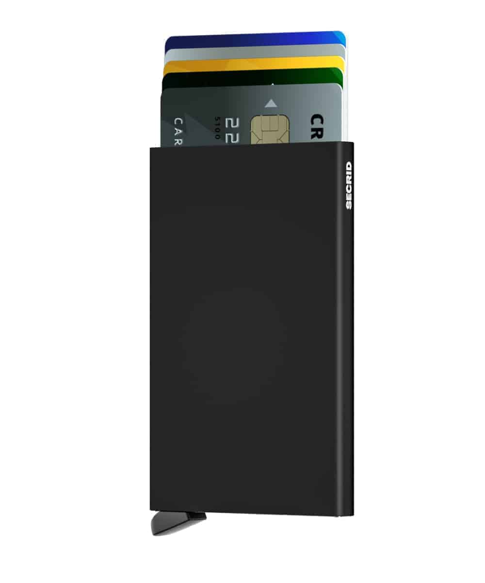 Secrid Cardprotector sort forside med kort