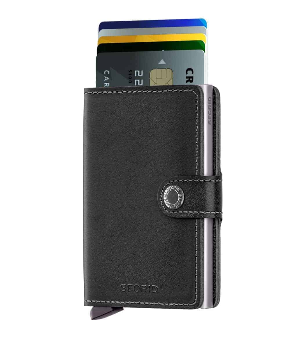 Secrid Miniwallet - black - forside med kort