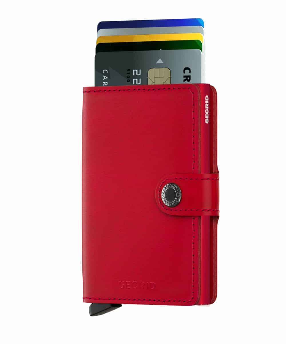 Secrid Miniwallet - red - forside med kort