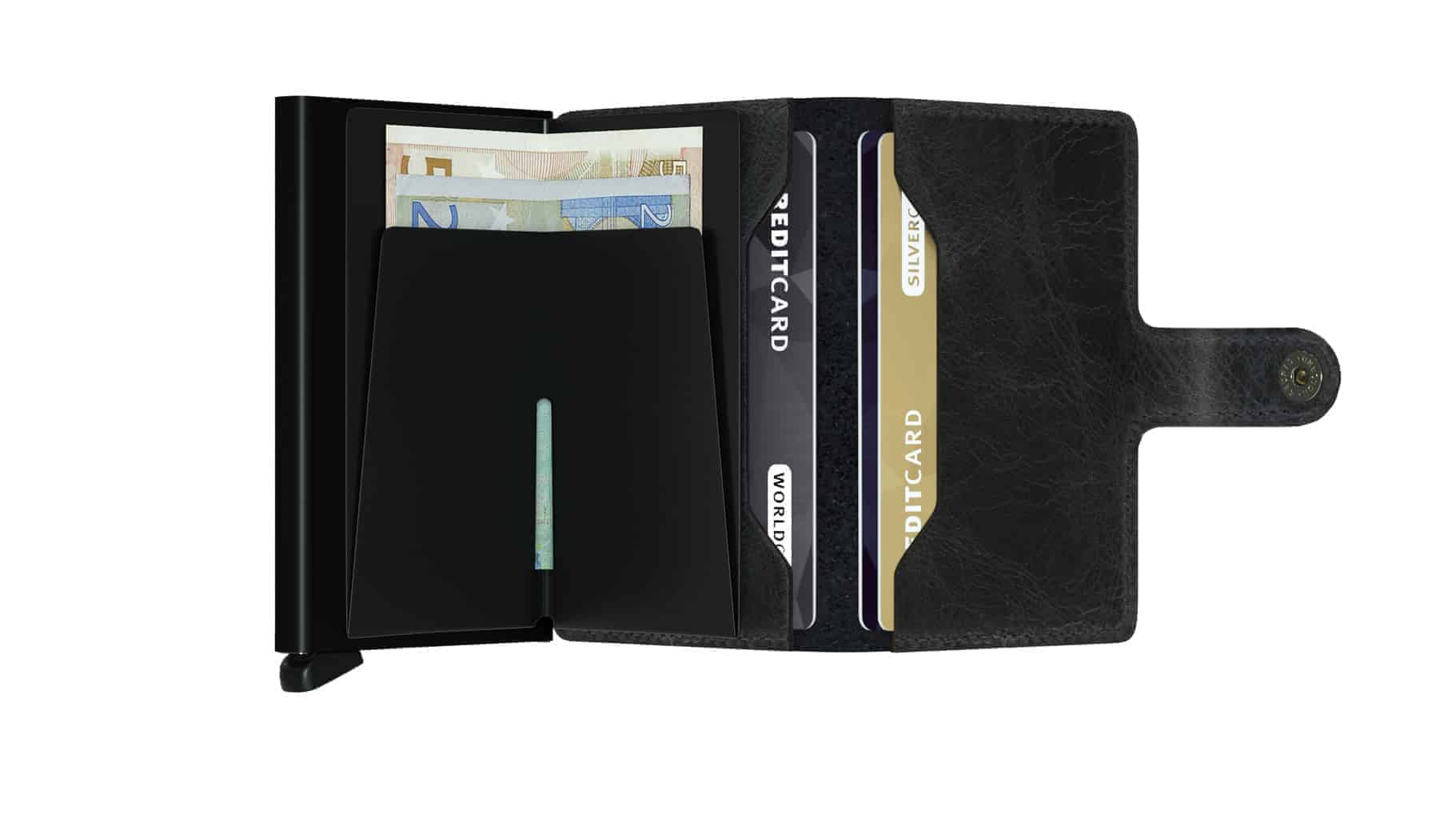 Secrid Miniwallet - vintage black - open