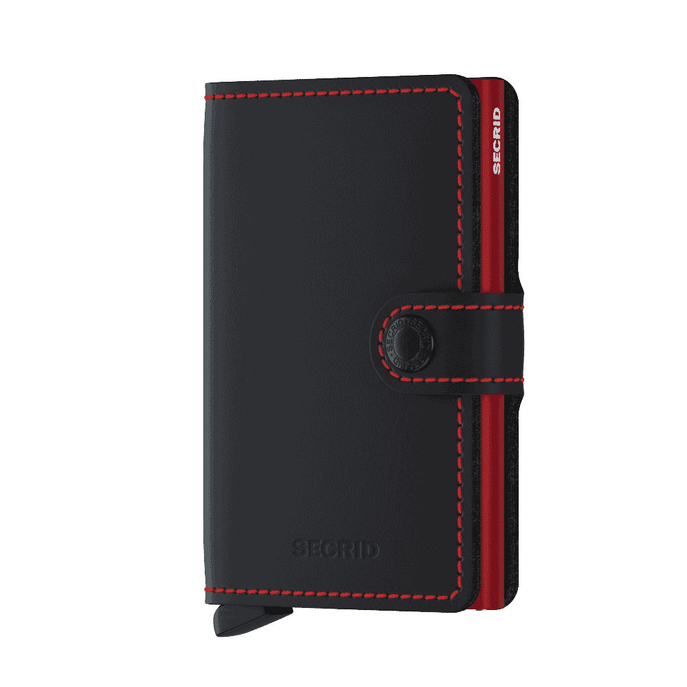 Secrid Miniwallet - matte black red forside