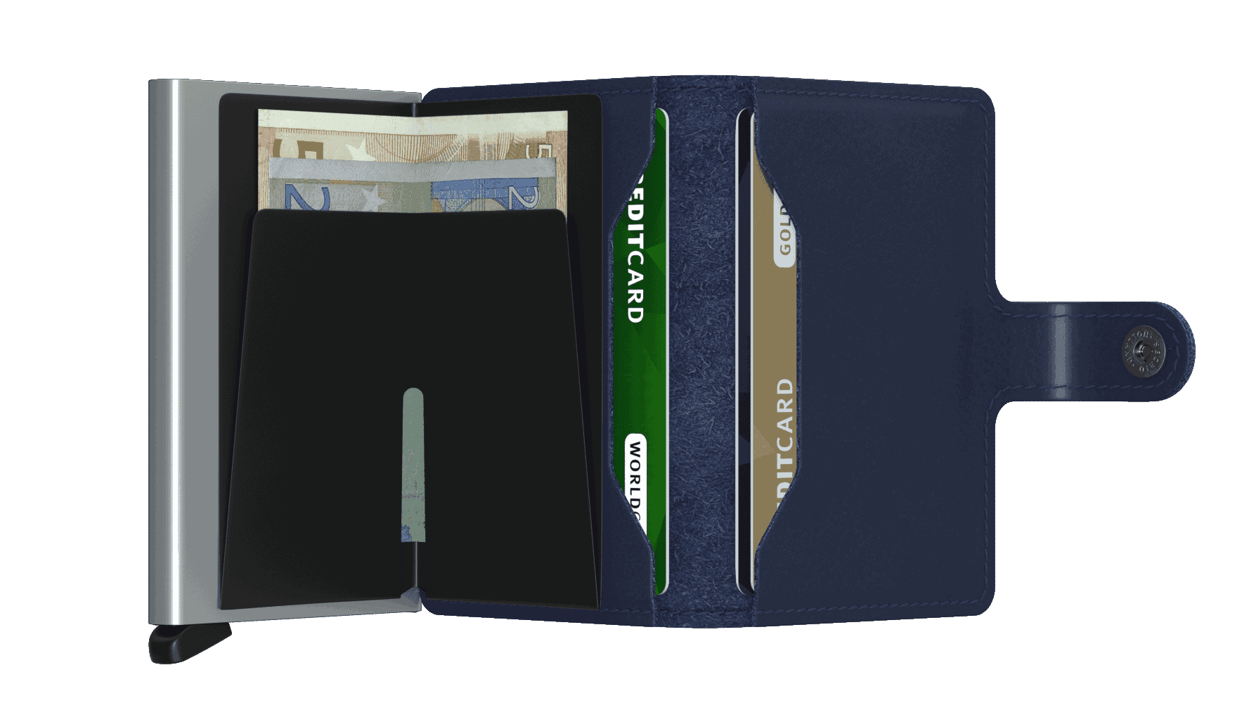 Secrid Miniwallet - navy open