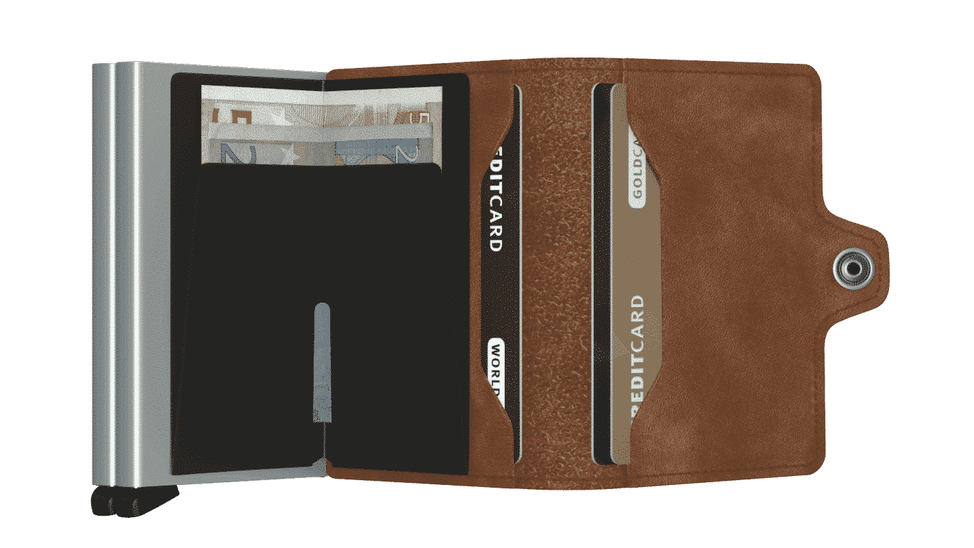 Secrid Twinwallet Vintage Cognac Silver Innside