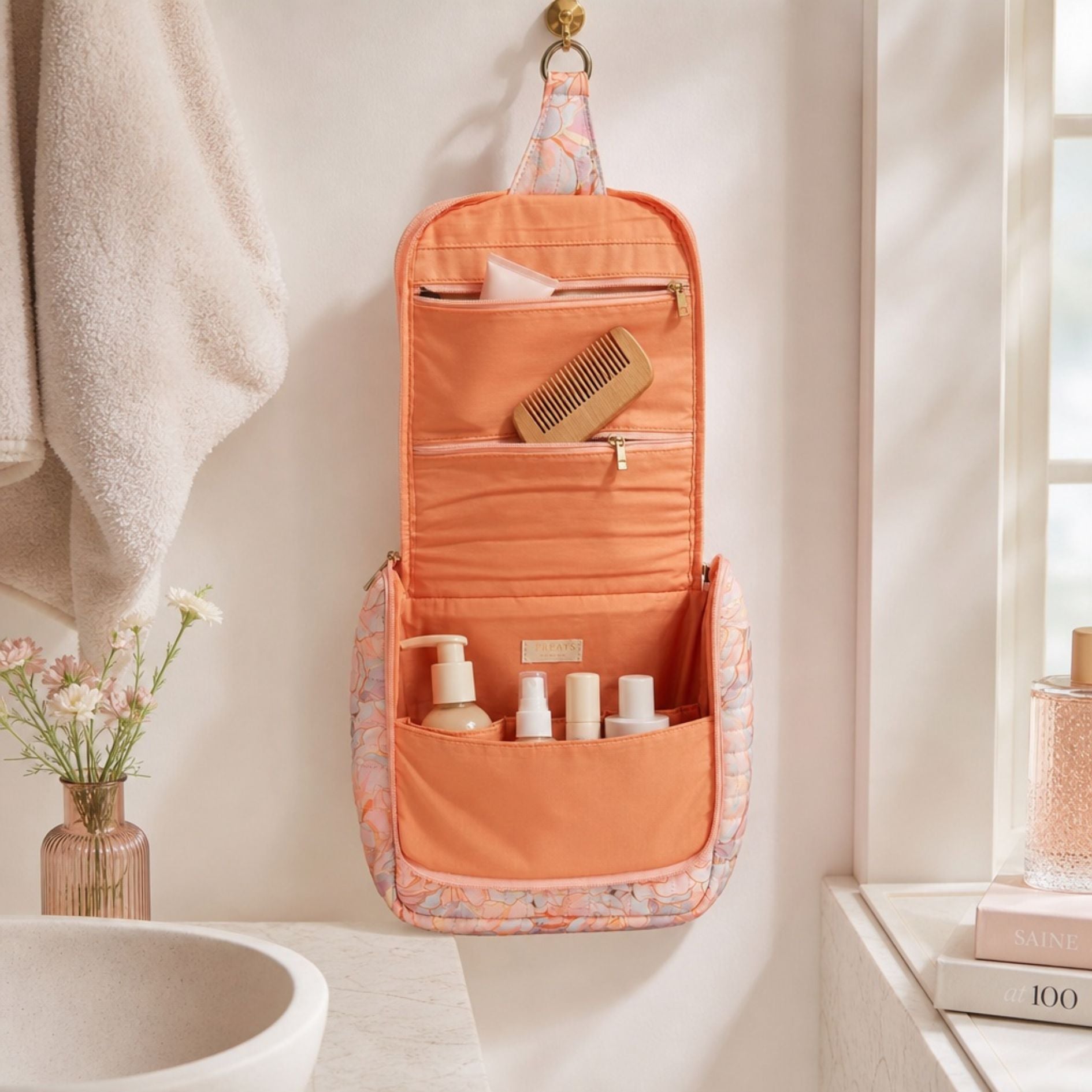 TREATS Maxima Bloom Dusty Rose hengende toalettmappe