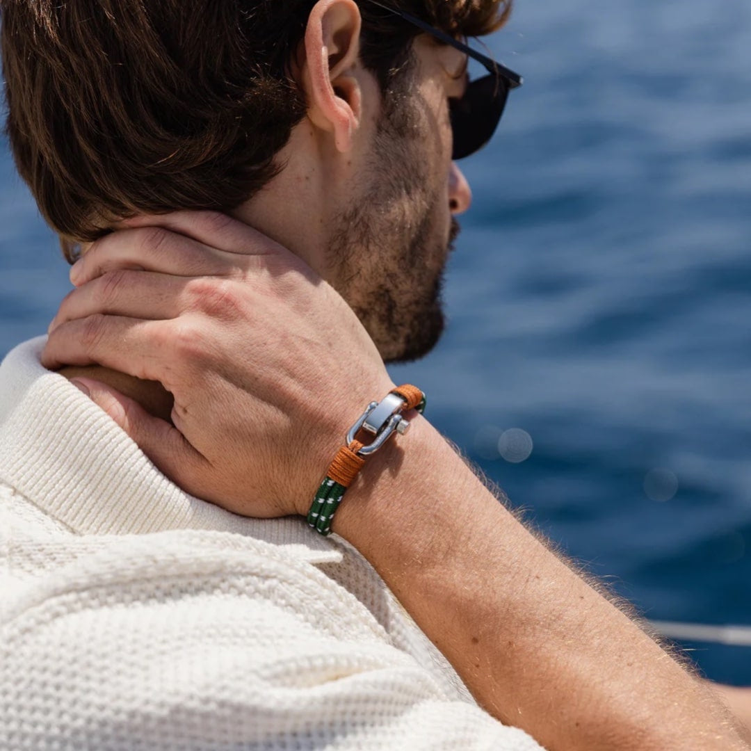 Elegatto Duetto Nautical Olive , armbånd herre