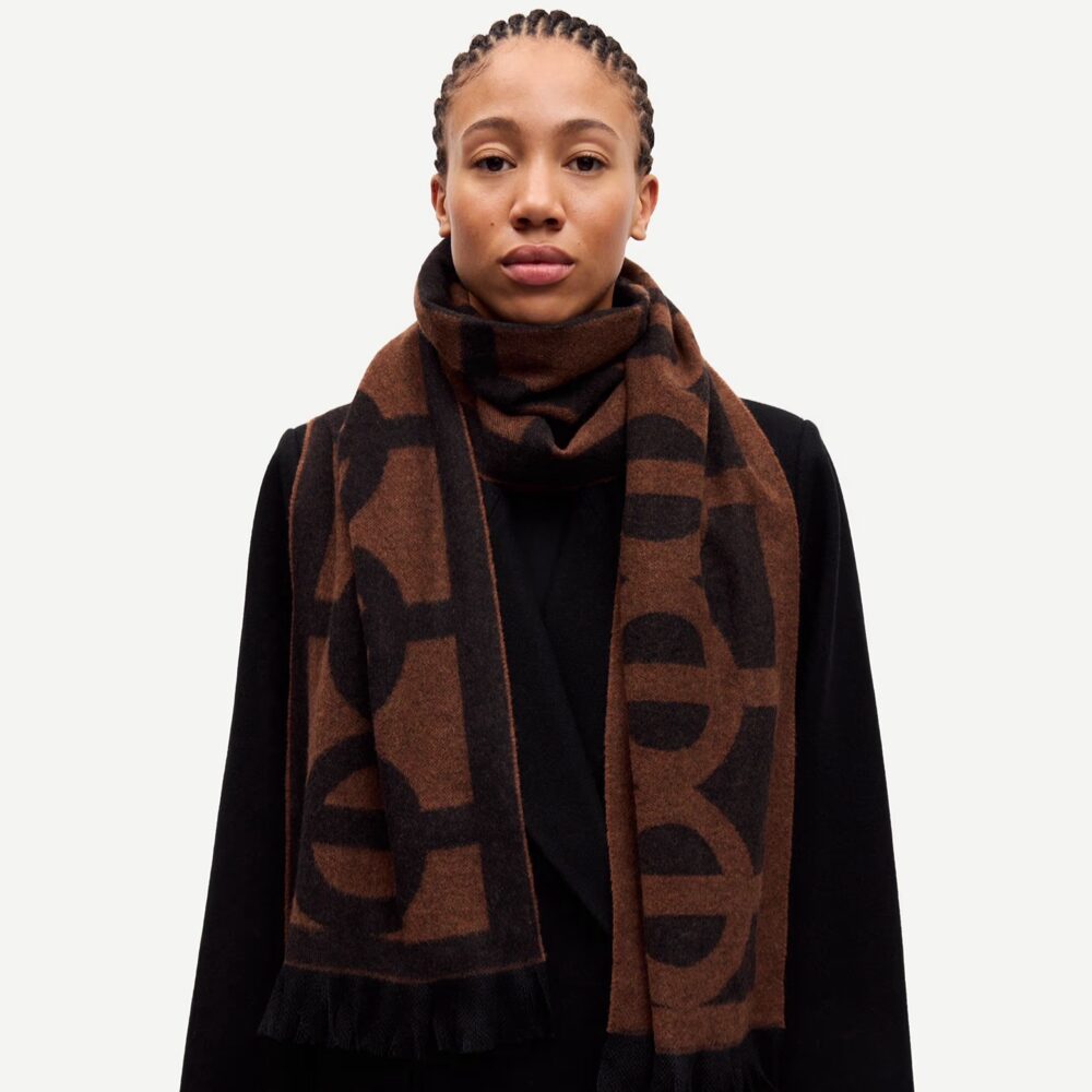 Samsøe Samsøe Sakatie Scarf - Black Tortoise