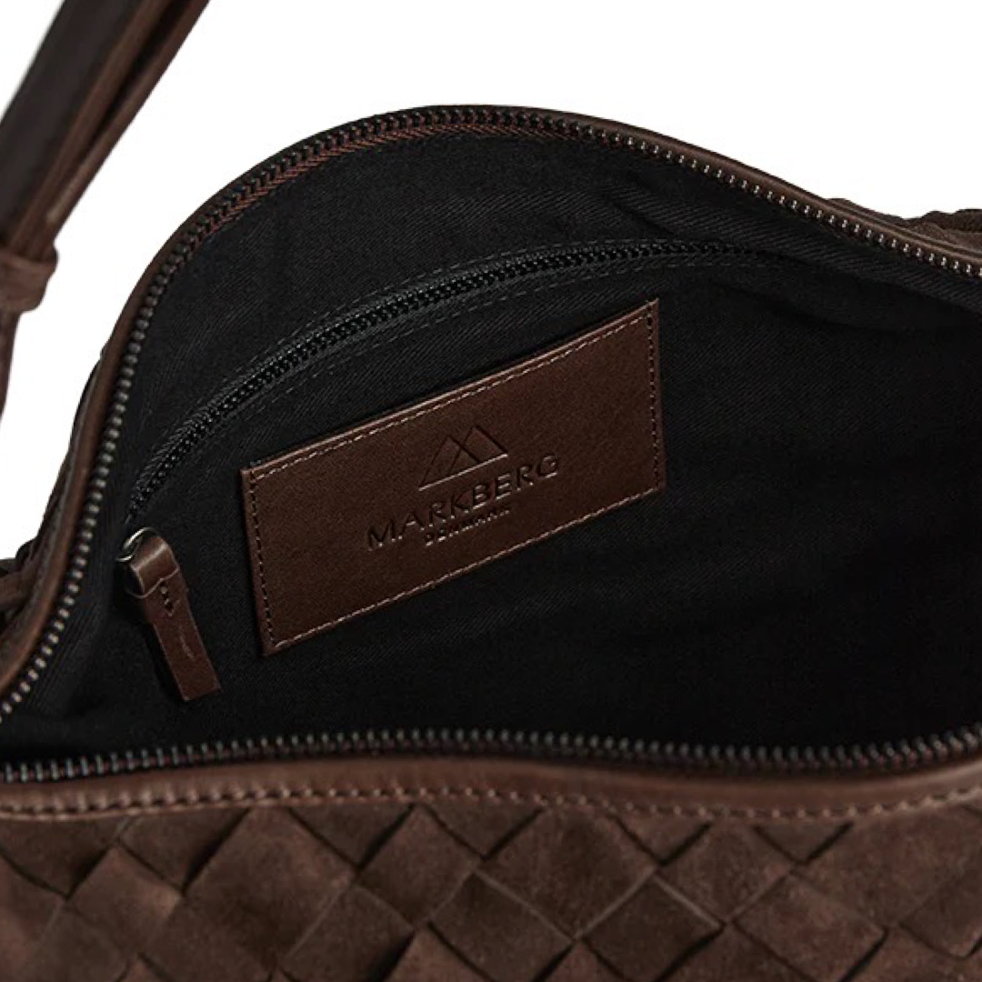 Markberg Muse bag, weave - Dark brown