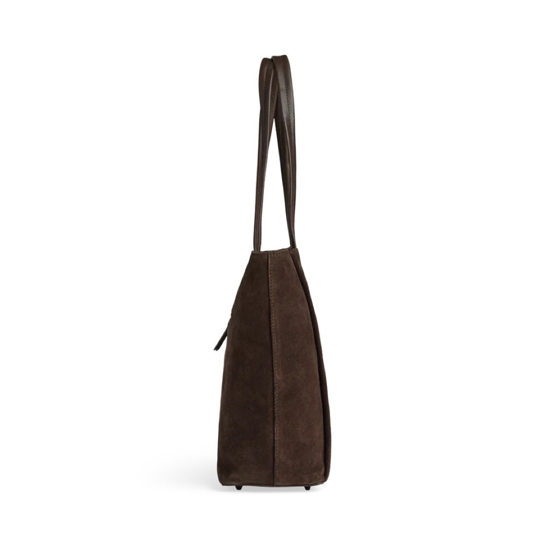 Markberg Saya Work Bag, Suede - Dark brown