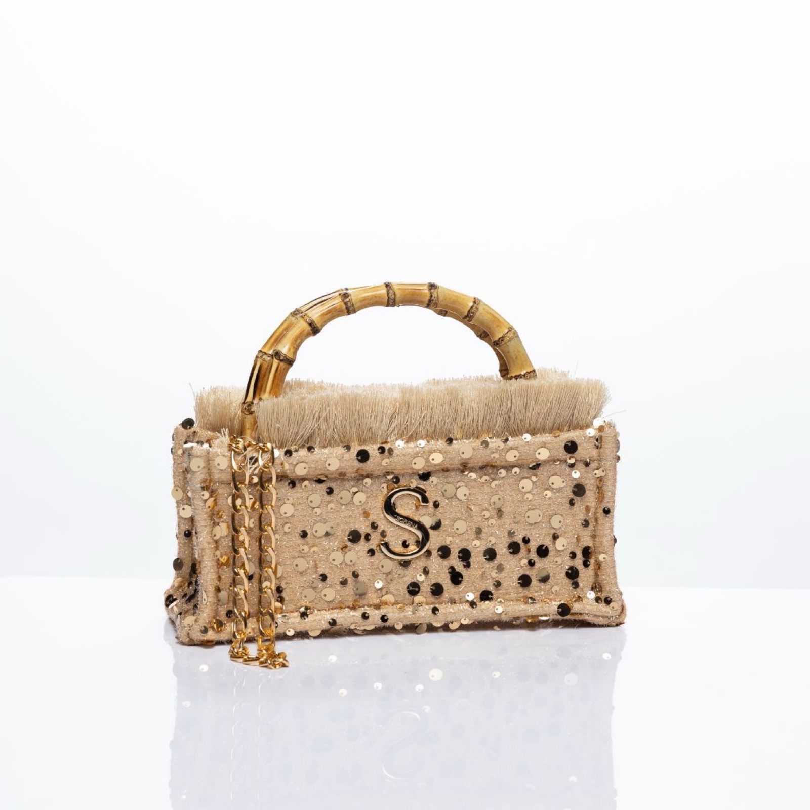SORENA Zouzou Mini Bamboo bag - Beige