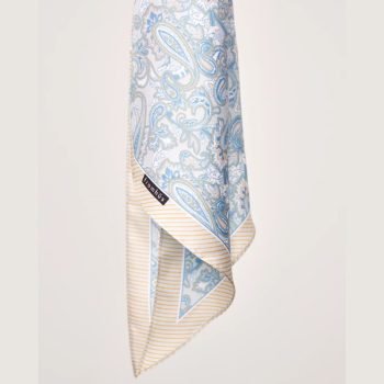 1070 Framhus Petrine Silk Scarf - pale blue