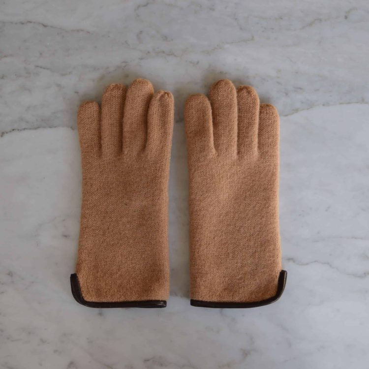 Damevanter, tovet ull m_ skinnkant beige