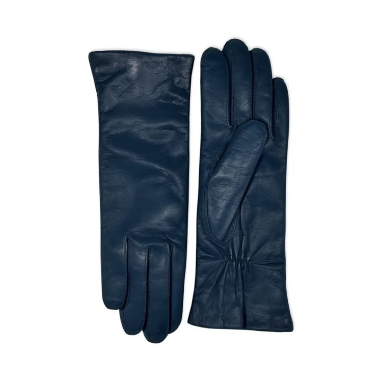 145-1 Premium lammeskinnshansker til dame, ullfôr, greenish blue
