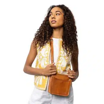 6135 ReDesigned By Dixie Felia small burned tan liten crossover-veske