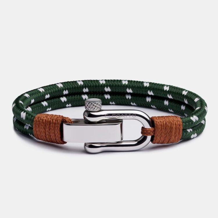 Elegatto Duetto Nautical Olive , armbånd herre