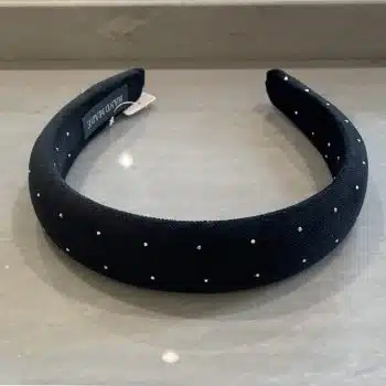 Hårbøyle i velur med studs