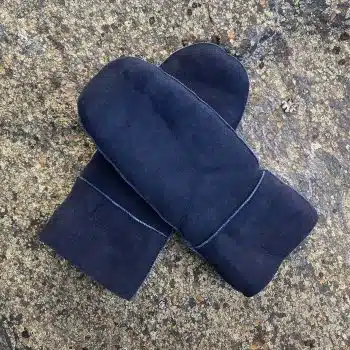 Semskede lammeskinnsvotter, navy