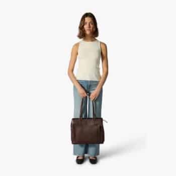 ADAX Bergamo working bag Lucca - Dark brown