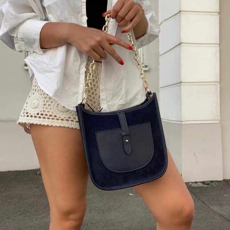 7D 0586 Victoria skinnveske med semsket og glatt skinn_2