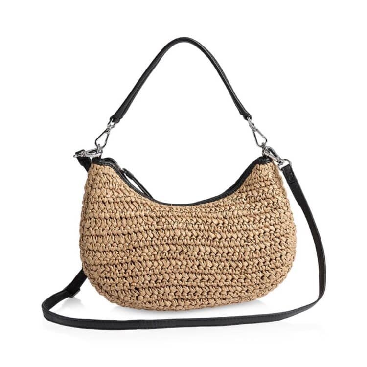 4865RAF Markberg Helia crossbody bag, Raffia black _1