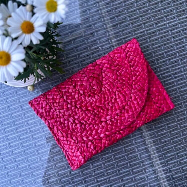 7D 2313 stråclutch, rød _1
