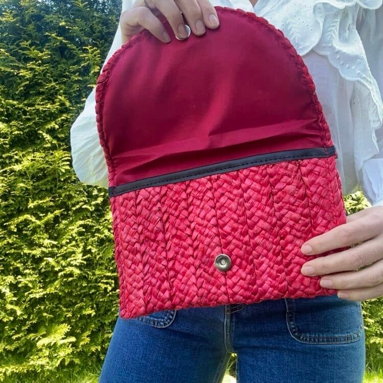 7D 2313 stråclutch, rød _2