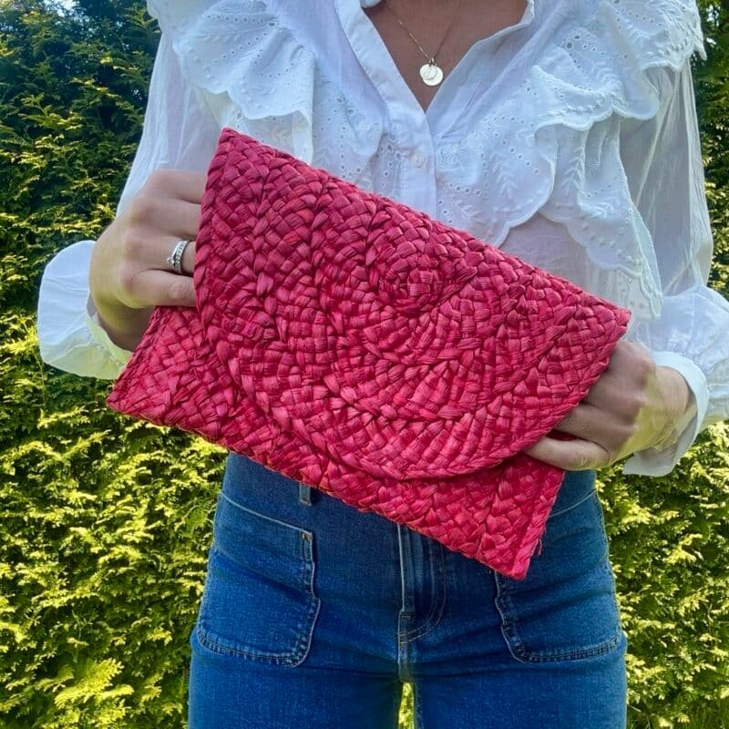 7D 2313 stråclutch, rød _4