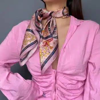 Silkeskjerf 70x70, rosa