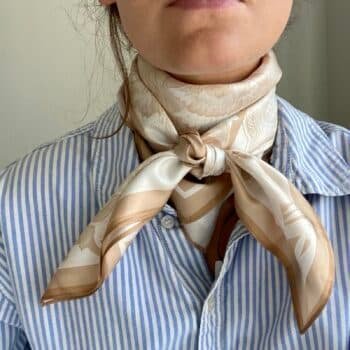Silkeskjerf stort, beige