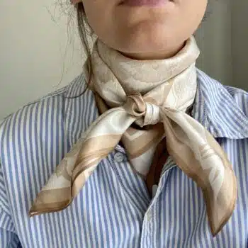 Silkeskjerf stort, beige