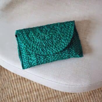 Stråclutch, grønn