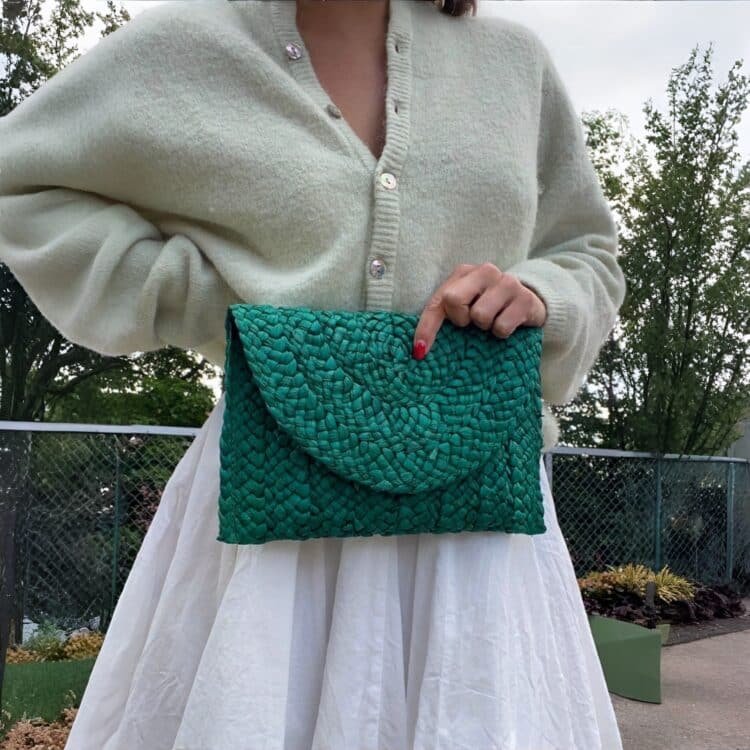 7D stråclutch_4 grønn