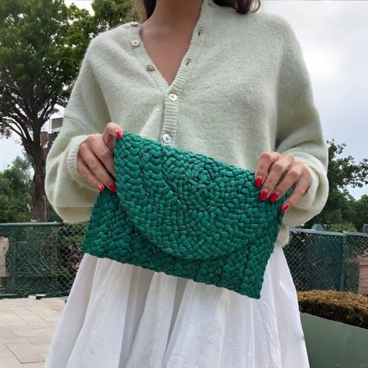 7D stråclutch_5 grønn