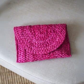 Stråclutch, fuksia