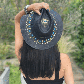 SORENA  Hat Eye Charm – Black