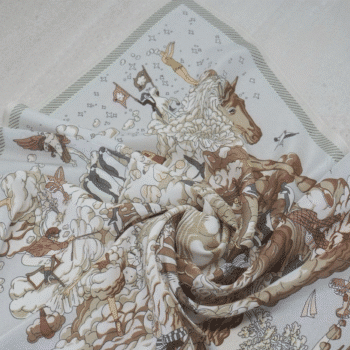 Silkeskjerf 70x70, beige