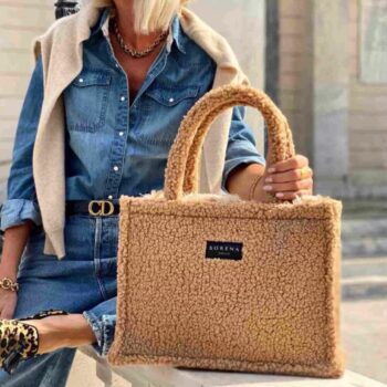 SORENA Teddy Honey Medium Tote Bag