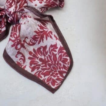 Lunt skjerf bordeaux og off-white