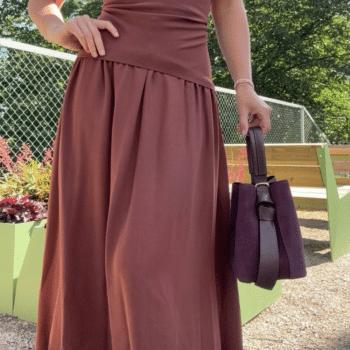 Bucket bag, semsket bordeux