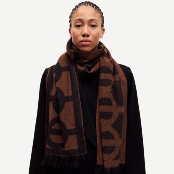 Samsøe Samsøe Sakatie Scarf - Black Tortoise