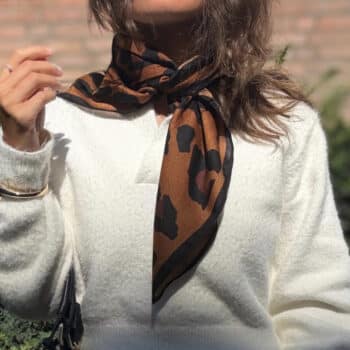 Lunt skjerf leopard sort/brun