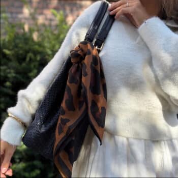 Lunt skjerf leopard sort/brun